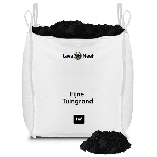 Fijn gezeefde zwarte grond 1m³ | Bigbag per Kuub
